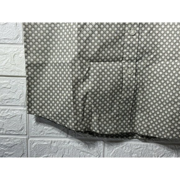 Oakley Shirt Men's Small Geometric Button Up Short Sleeve Pocket Tee - Picture 3 of 7